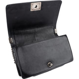 Chanel Quilted Calfskin Boy Single Flap Crossbody Bag