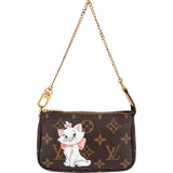 Louis Vuitton Monogram Canvas Illustre Cat Marie Mini Pochette Accessoires Handbag