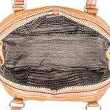 Prada Brown Tessuto Triangle Bauletto Small Handbag