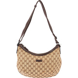 Gucci Monogram GG Canvas Crescent Messenger Crossbody Bag