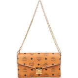MCM Monogram Visetos Patricia Wallet on Chain Crossbody Bag