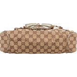 Gucci Monogram GG Studded Horsebit Chain Flap Shoulder Bag