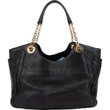Salvatore Ferragamo Pebbled Leather Gancini Tote Shoulder Bag
