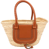 Chloé Marcie Basket Raffia Shoulder Bag