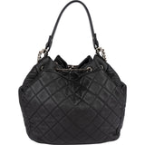 Chanel Quilted Lambskin Drawstring Bucket Shoulder Bag
