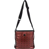 MCM Monogram Metallic Visetos Messenger Crossbody Bag