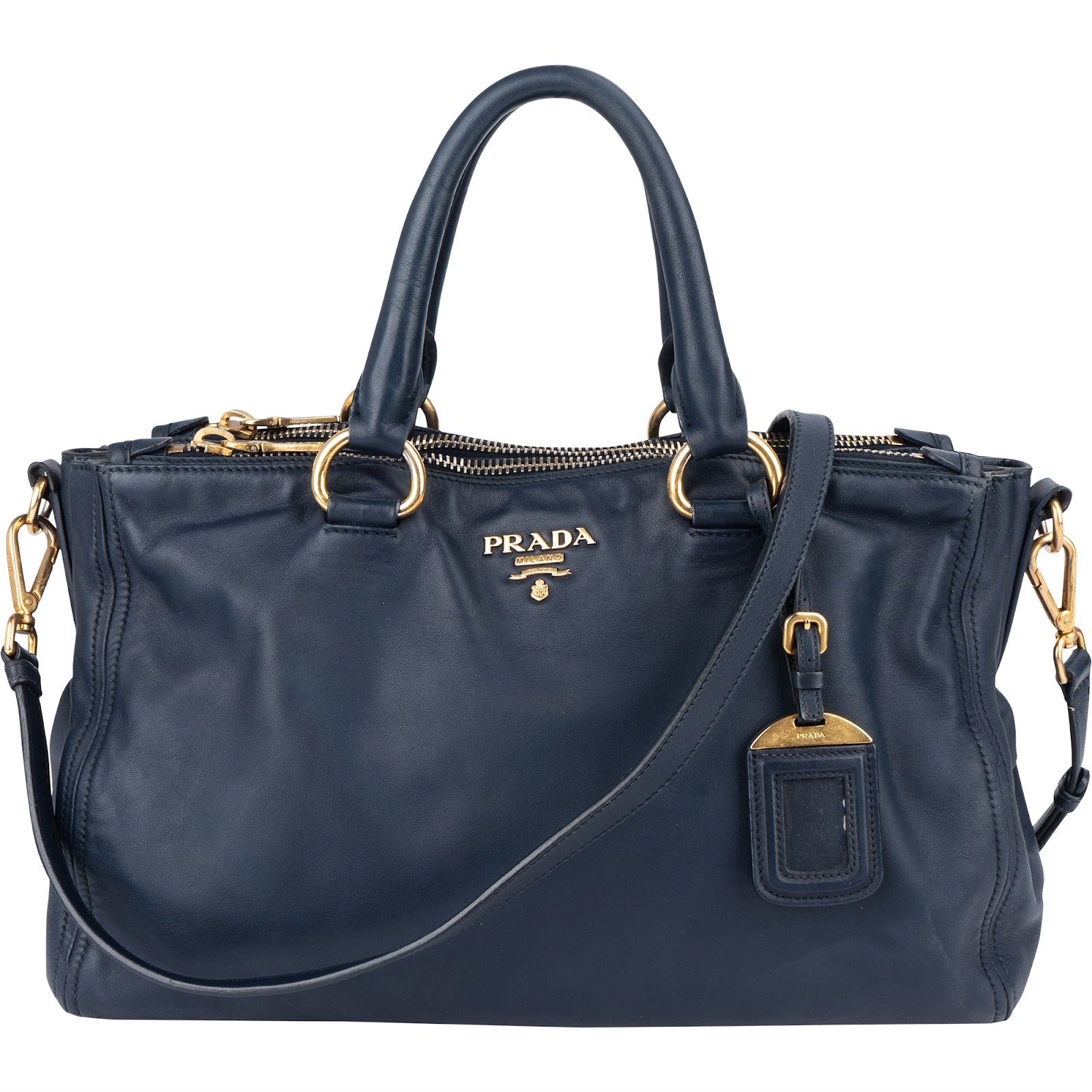 [🔄️B11 / F16] Prada Vitello Daino Leather Tote Handbag - vintageandkickz