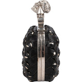 Alexander McQueen Woven Leather Knuckle Duster Small Clutch