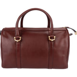 Cartier Bordeaux Leather Must de Cartier Boston Handbag