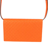 Gucci Microguccissima Orange Wallet on a Chain Crossbody Bag