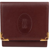 Must de Cartier Bordeaux Leather Small Coin Purse Wallet
