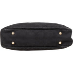 [🔄️B09 / F15] Gucci Monogram Black GG Canvas Bamboo Studded Hobo Handbag - vintageandkickz