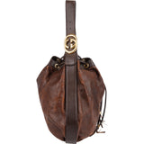 Gucci Guccissima Leather Drawstring Interlocking G Tassel Hobo Shoulder Bag