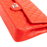 Chanel Quilted Lambskin Palladium Medium Double Flap Shoulder Bag