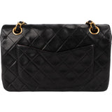 Chanel Quilted Lambskin 24K Gold Small Double Flap Crossbody Bag