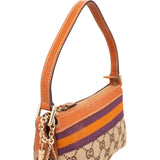 Gucci Monogram GG Canvas Striped Pochette Accessoires Handbag