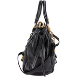 Miu Miu Vitello Shine Leather Satchel Handbag