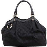 Gucci Black Monogram GG Canvas Sukey Handbag