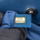 Chanel Bleu Caviar Leather Deauville Tote Shoulder Bag