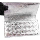 Bottega Veneta Metallic Intrecciato Leather Continental Wallet