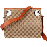 Gucci Monogram GG Canvas Messenger Tote Crossbody Bag