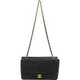 Chanel Quilted Lambskin 24K Gold Single Flap Crossbody Bag