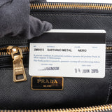 Prada Black Saffiano Metal Leather Large Galleria Handbag