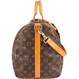 Louis Vuitton Monogram Canvas Keepall 50 Bandoulière Travel Bag