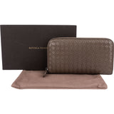 Bottega Veneta Intrecciato Leather Zip Around Wallet