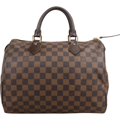 Louis Vuitton Monogram Damier Ebene Canvas Speedy 30 Handbag