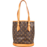 Louis Vuitton Monogram Canvas Petit Bucket PM Shoulder Bag