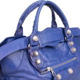 Balenciaga Blue Leather Giant City Handbag