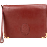 Cartier Bordeaux Leather Clutch