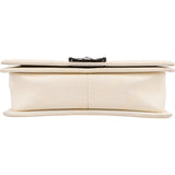 Chanel Quilted Patent Leather Medium Single Flap Boy Crossbody Bag