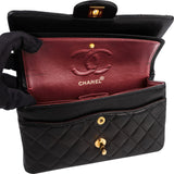 Chanel Quilted Lambskin 24K Gold Small Double Flap Shoulder Bag