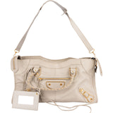 Balenciaga Beige Leather Giant City Handbag