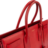Yves Saint Laurent Red Calfskin Leather Sac de Jour Handbag
