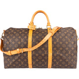 Louis Vuitton Monogram Canvas Keepall 50 Bandoulière Travel Bag