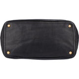 Prada Black Vitello Daino Leather Large Tote Handbag