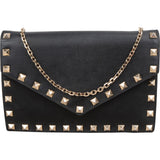 Valentino Garavani Leather Rockstud Envelope Wallet On Chain Crossbody Bag