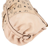 MCM Beige Monogram Visetos Leather Shoulder Bag