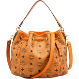 MCM Monogram Visetos Drawstring Bucket Crossbody Bag