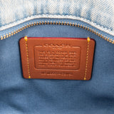 Coach Field Tote 22 in Signature Denim Cherry Embroidery Handbag