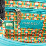 Chanel Quilted Latex Reversible Nylon Rectangular Single Flap Crossbody Bag