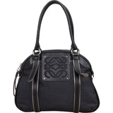 Loewe Black Leather Anagram Shoulder Bag