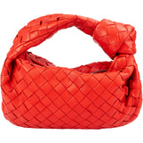 Bottega Red Veneta Intrecciato Leather Mini Jodie Handbag