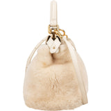 Fendi Shearling Mini Peekaboo Handbag