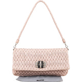 Miu Miu Matelassé Nappa Leather Crystal Flap Shoulder Bag