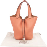 Hermès Crevette Rose Taurillon Clemence Picotin Lock 18 (PM) Handbag