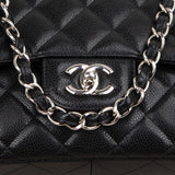 Chanel Quilted Caviar Leather Jumbo Single Flap Crossbody Bag